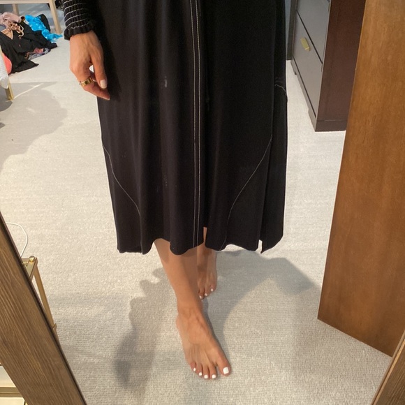 Zara long sleeved tie waist viscose dress - Picture 3 of 8